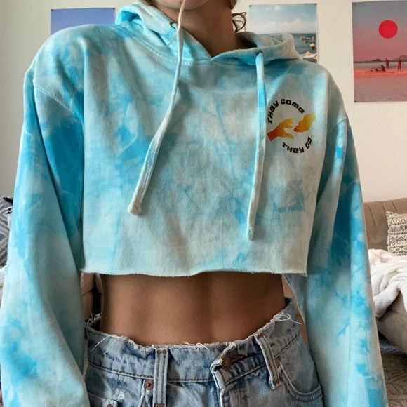 Dolls Kill Tops - Dolls kills cropped hoodie